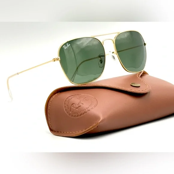 Ray-Ban RB3136 Caravan Sunglasses Green G-15 Lens Arista - Picture 8 of 9